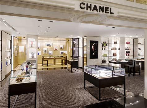 gold chanel emblem displays at department stores|Chanel jewelry store nyc.